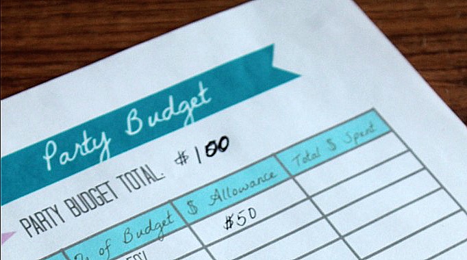 Party Budget Printable - Parties for Pennies