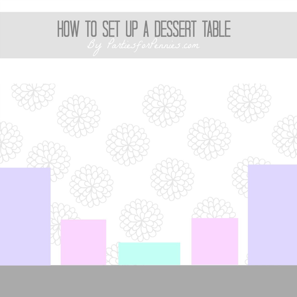How to set up a dessert table by PartiesforPennies.com #partyplanning #eventplanning #desserttable 