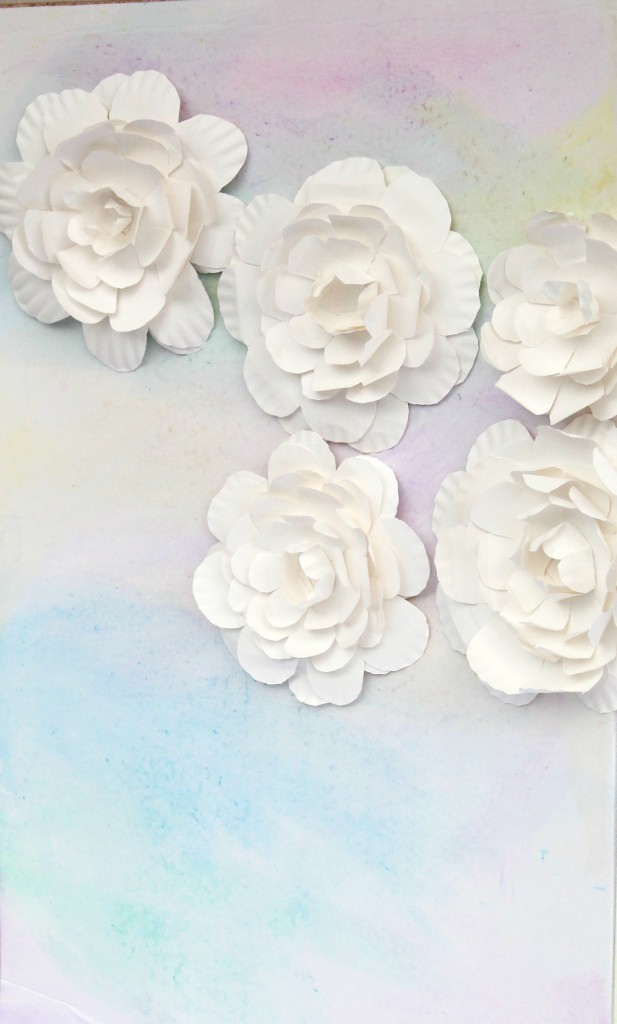 Watercolor Baby Shower Backdrop by PartiesforPennies.com