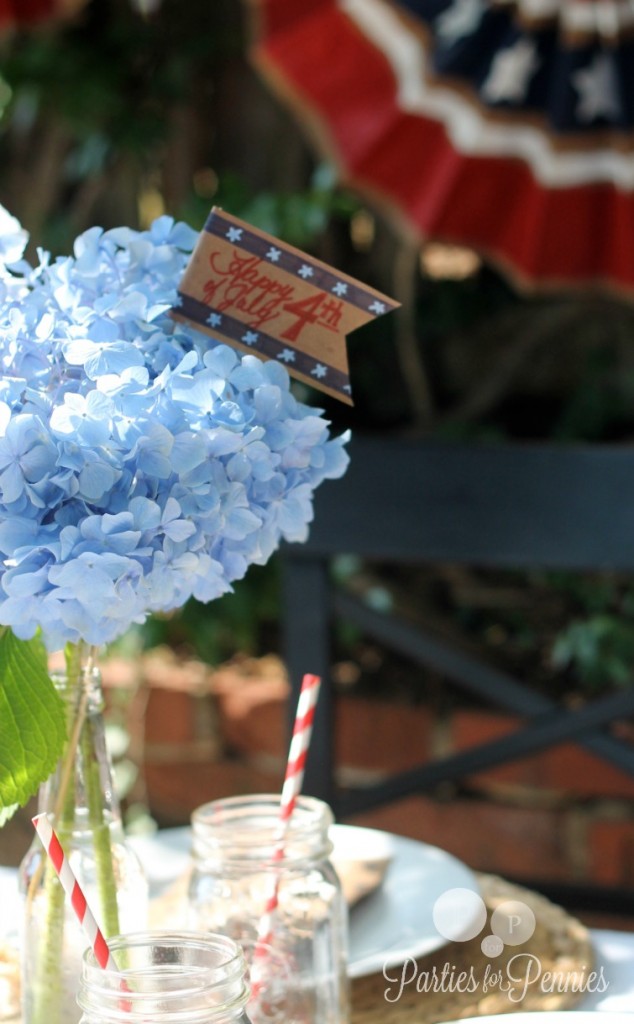 4th of July Decoration | PartiesforPennies.com | #4thofJuly #patrioticdecorations