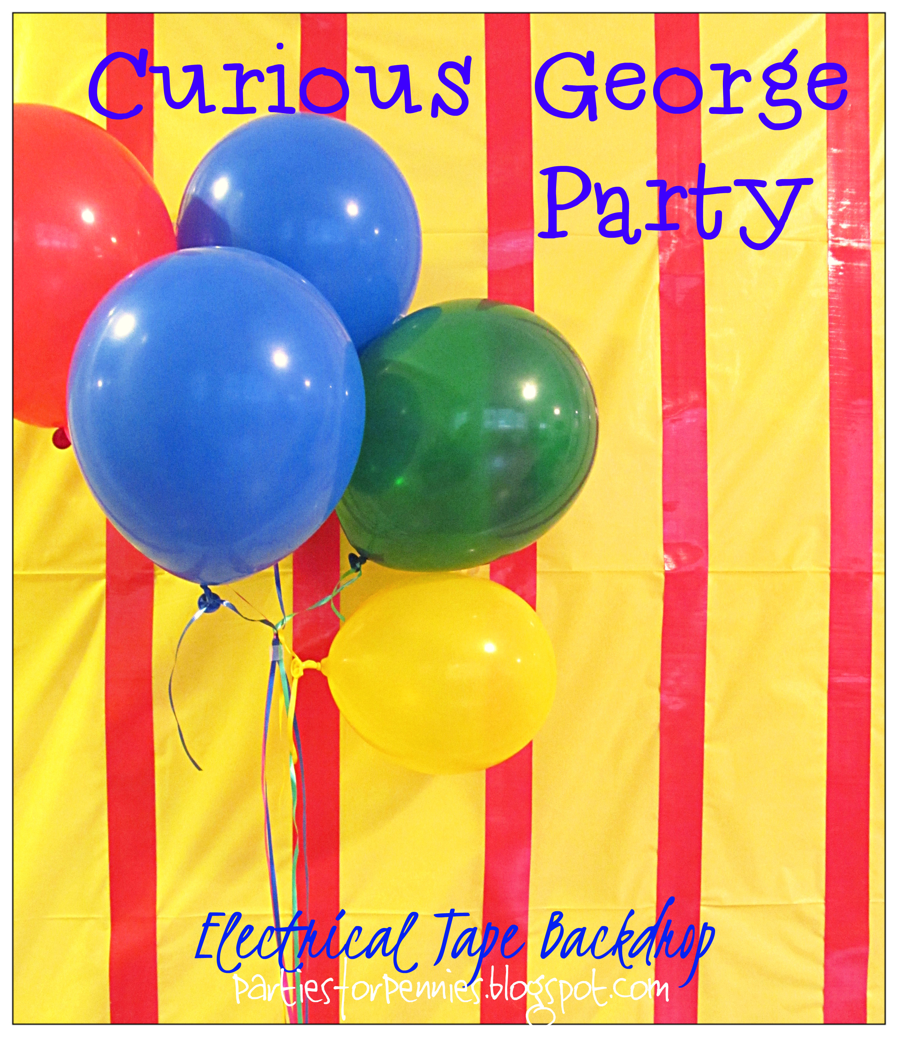 Curious George Backdrop by PartiesforPennies.com