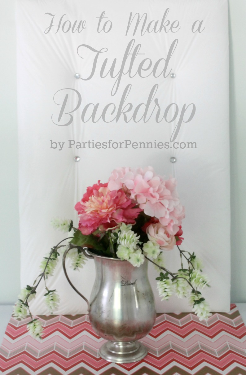 Tufted Backdrop Tutorial by PartiesforPennies.com