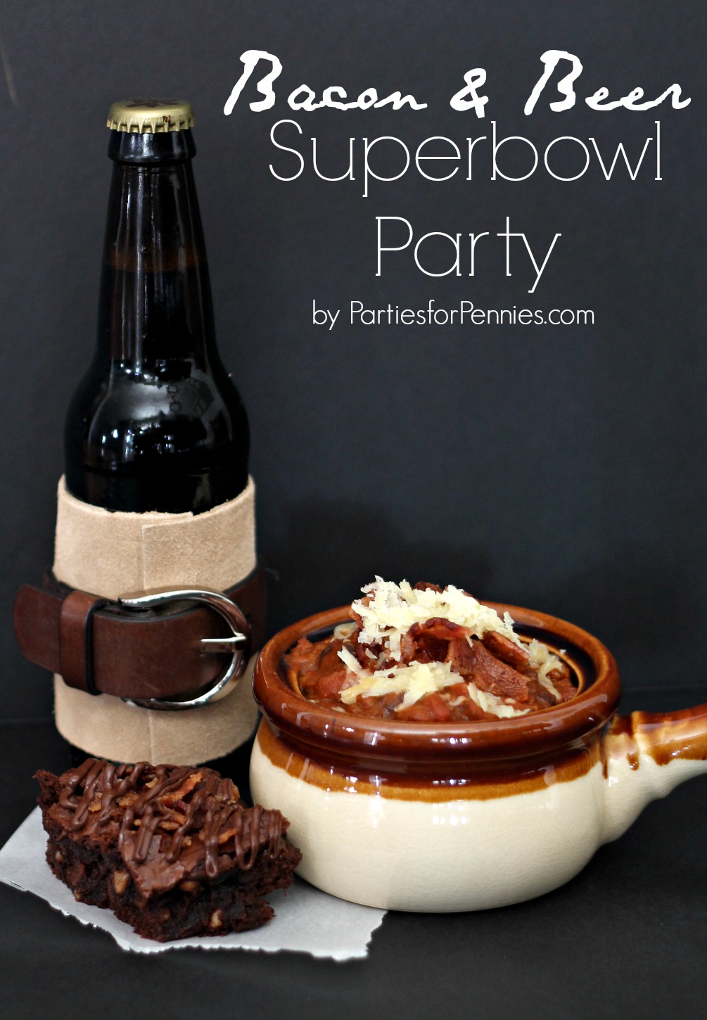 Bacon & Beer Superbowl Party by PartiesforPennies.com