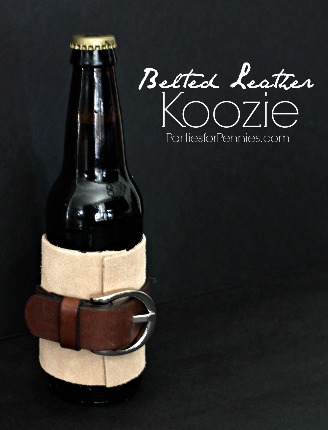 Beer & Bacon Superbowl Party - belted leather kookie by PartiesforPennies.com