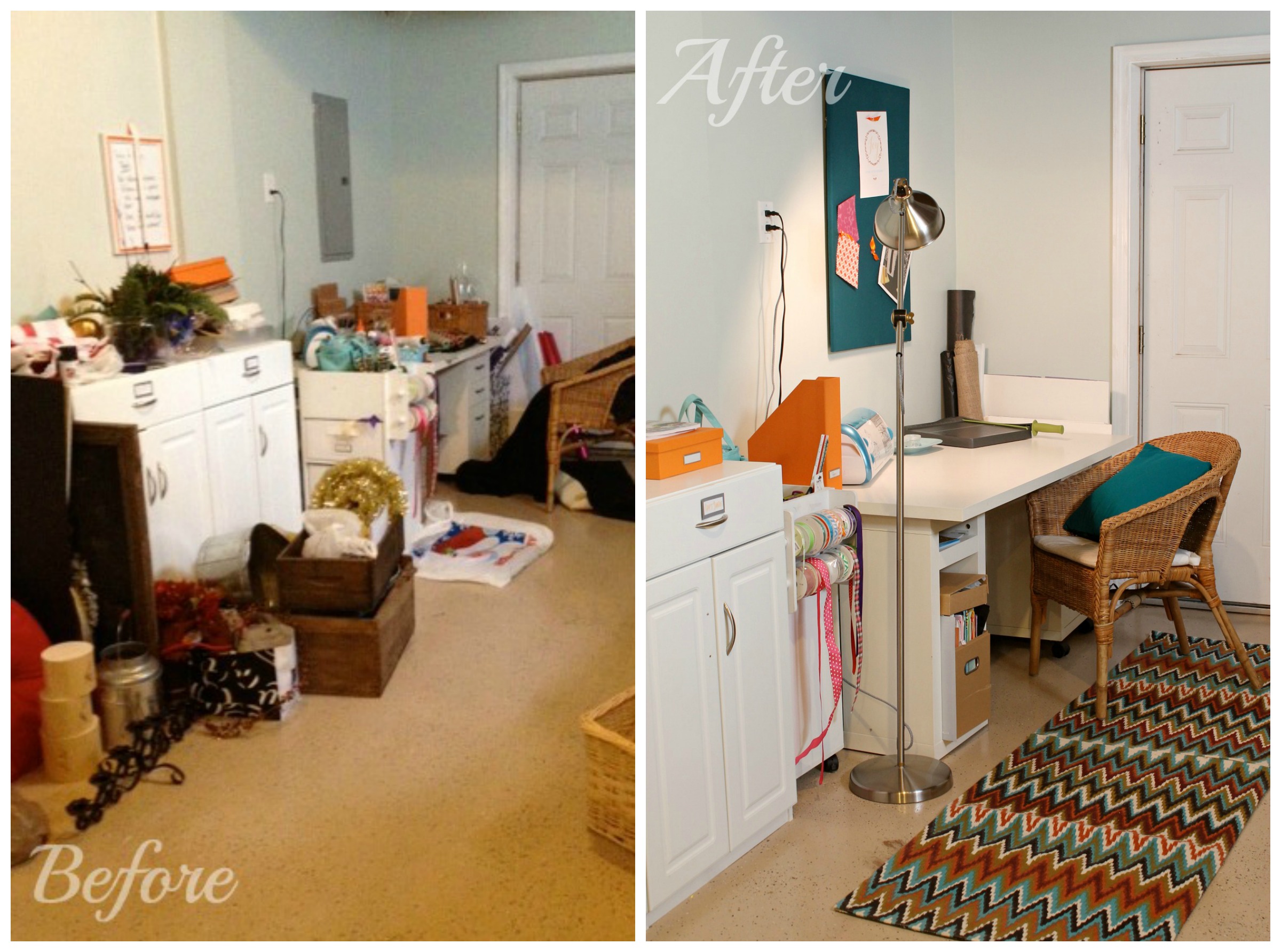 Craft Room Organization - Before & After