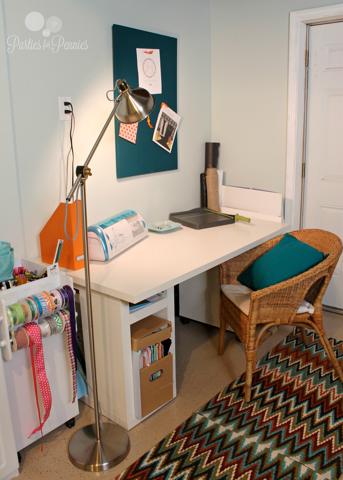 Craft Room Organization - Desk Area 1