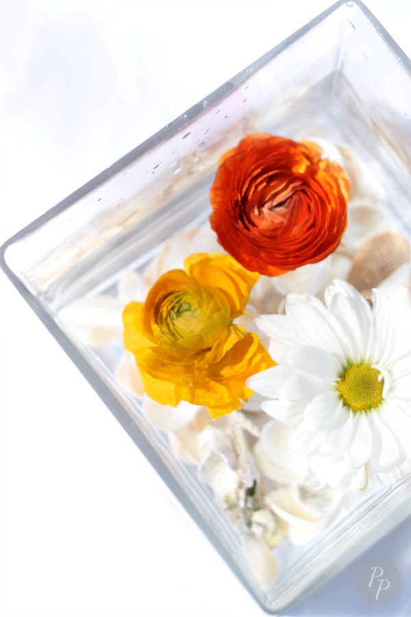 Floral Centerpiece - Shells with citrus flowers