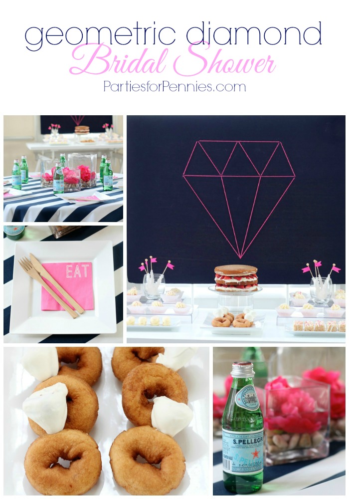 Bridal Shower by PartiesforPennies.com | Navy & Pink