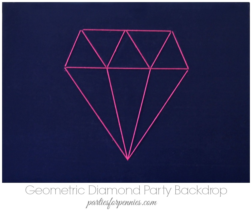 Geometric Diamond Party Backdrop  by PartiesforPennies.com