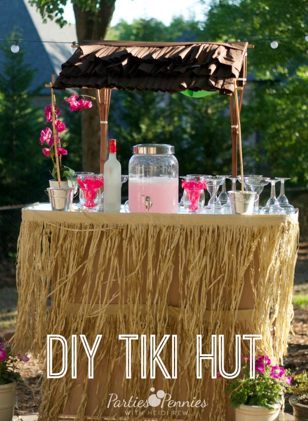 DIY Tiki Hut by PartiesforPennies.com 
