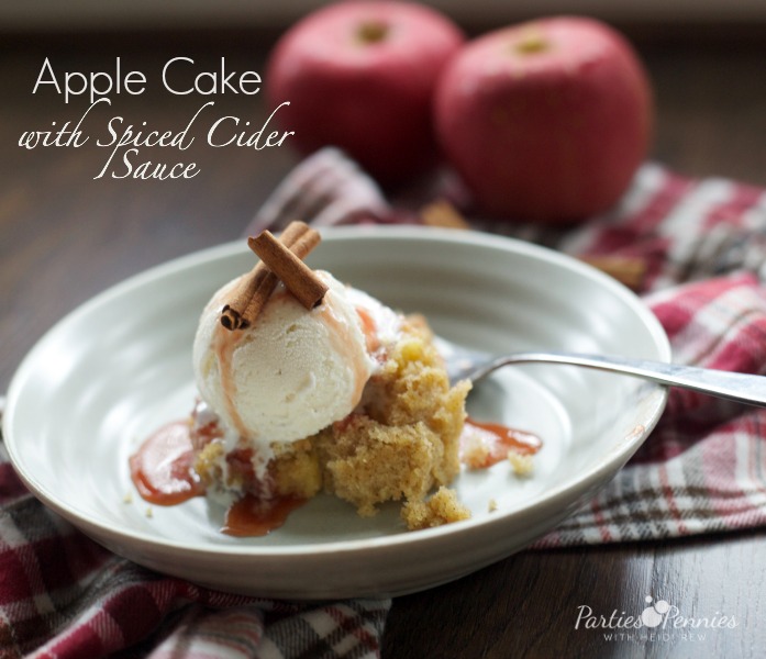 Apple Cake with Spiced Cider Sauce