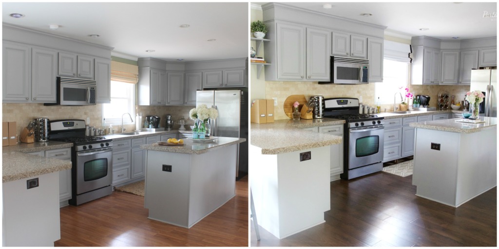 Mohawk Floors Me | Kitchen Before and After | PartiesforPennies.com | #flooring #kitchen 