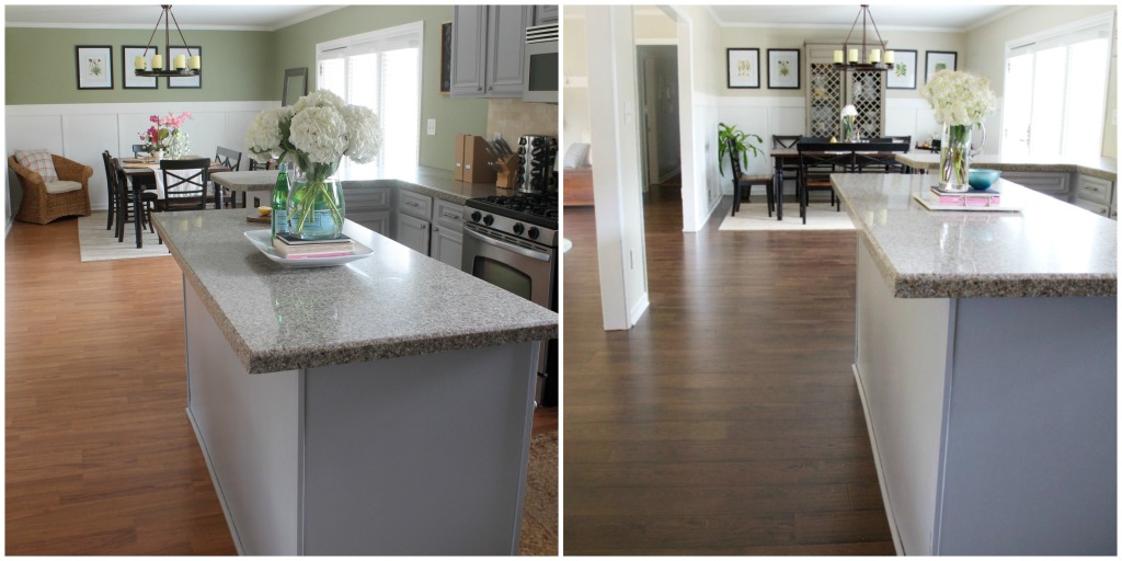 Mohawk Floors Me | Kitchen Before and After | PartiesforPennies.com | #flooring #kitchen 