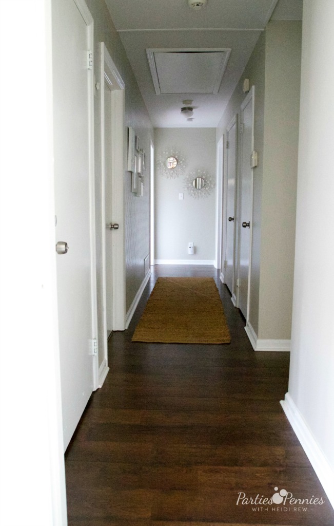 Mohawk Floors Me | Kitchen Before and After | PartiesforPennies.com | #flooring #hallway 