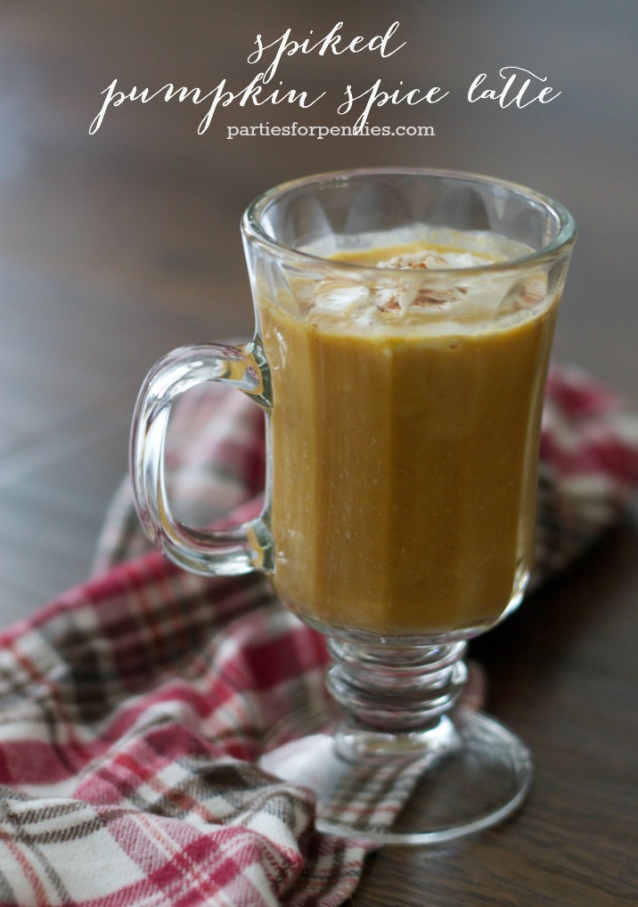 Spiked Pumpkin Spice Latte Recipe | PartiesforPennies.com | #pumpkinspicelatte #recipe #drink #fall