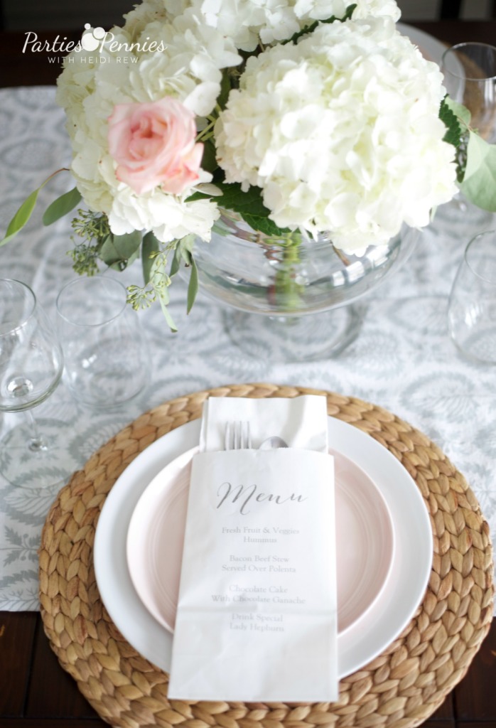 How to Make Paper Bag Menus | PartiesforPennies.com | #partyplanning #dinnerparty #entertaining #diy
