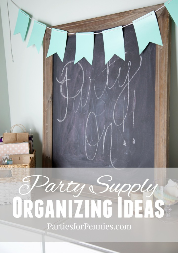 Party Supply Organization Ideas | PartiesforPennies.com | #organization #organizing #partysupplies 