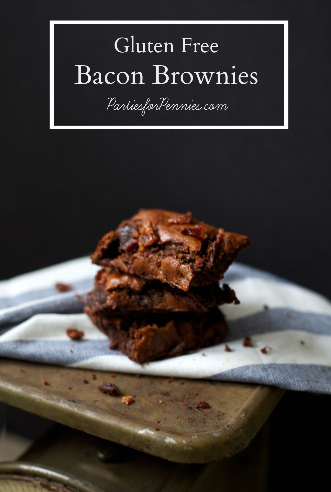 Gluten Free, Paleo Bacon Brownie Recipe #dessert #recipe #chocolate #brownie