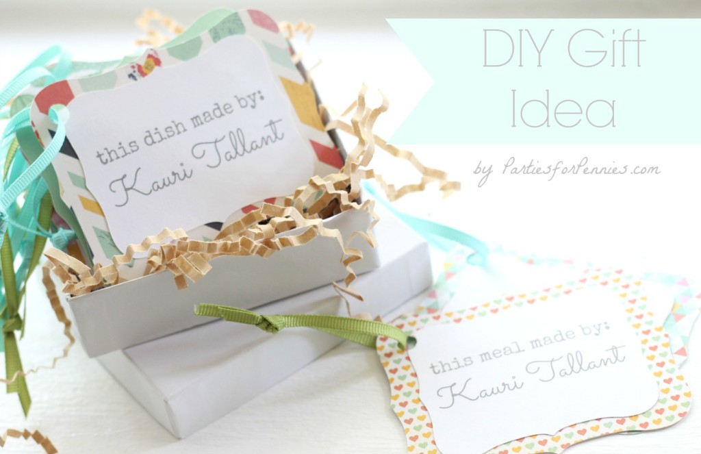 DIY Gift Tag Idea for your Foodie Friend | PartiesforPennies.com | #diy #paper #gifttag #foodie #gift #homemade