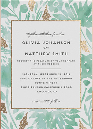 Wedding Invitations by Minted.com | PartiesforPennies.com | #weddinginvitations 