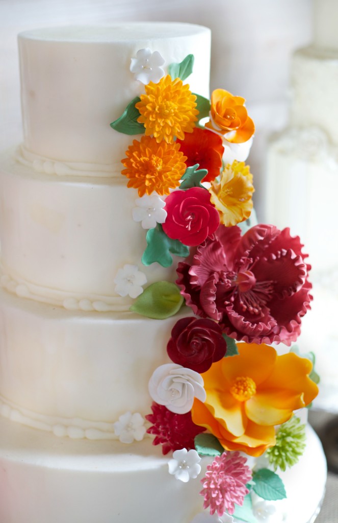 Wedding Cake Tips - Bright Flowers