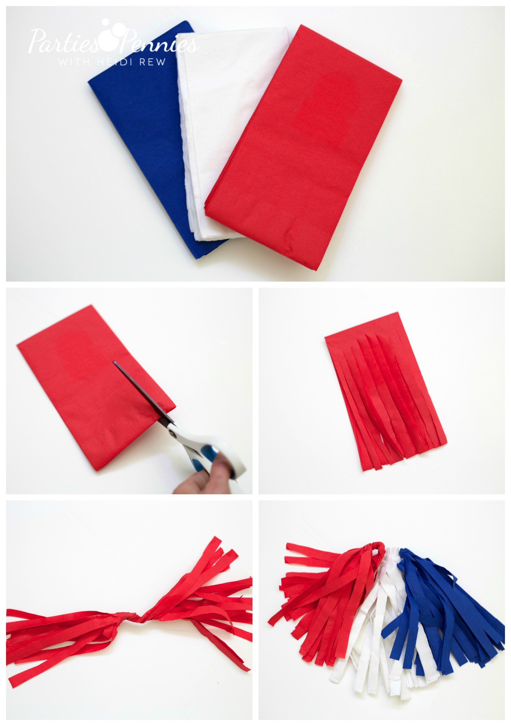 DIY Party Tassels | How to Make Party Tassels from Napkins
