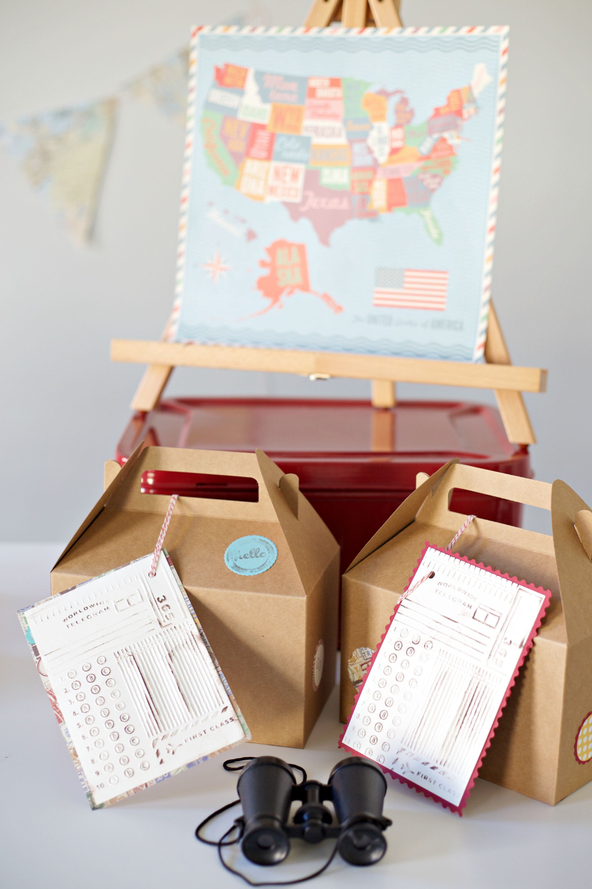 Passport Party | Travel Themed Party |Lunchboxes |  PartiesforPennies.com | #Sizzix #videotutorial #travel