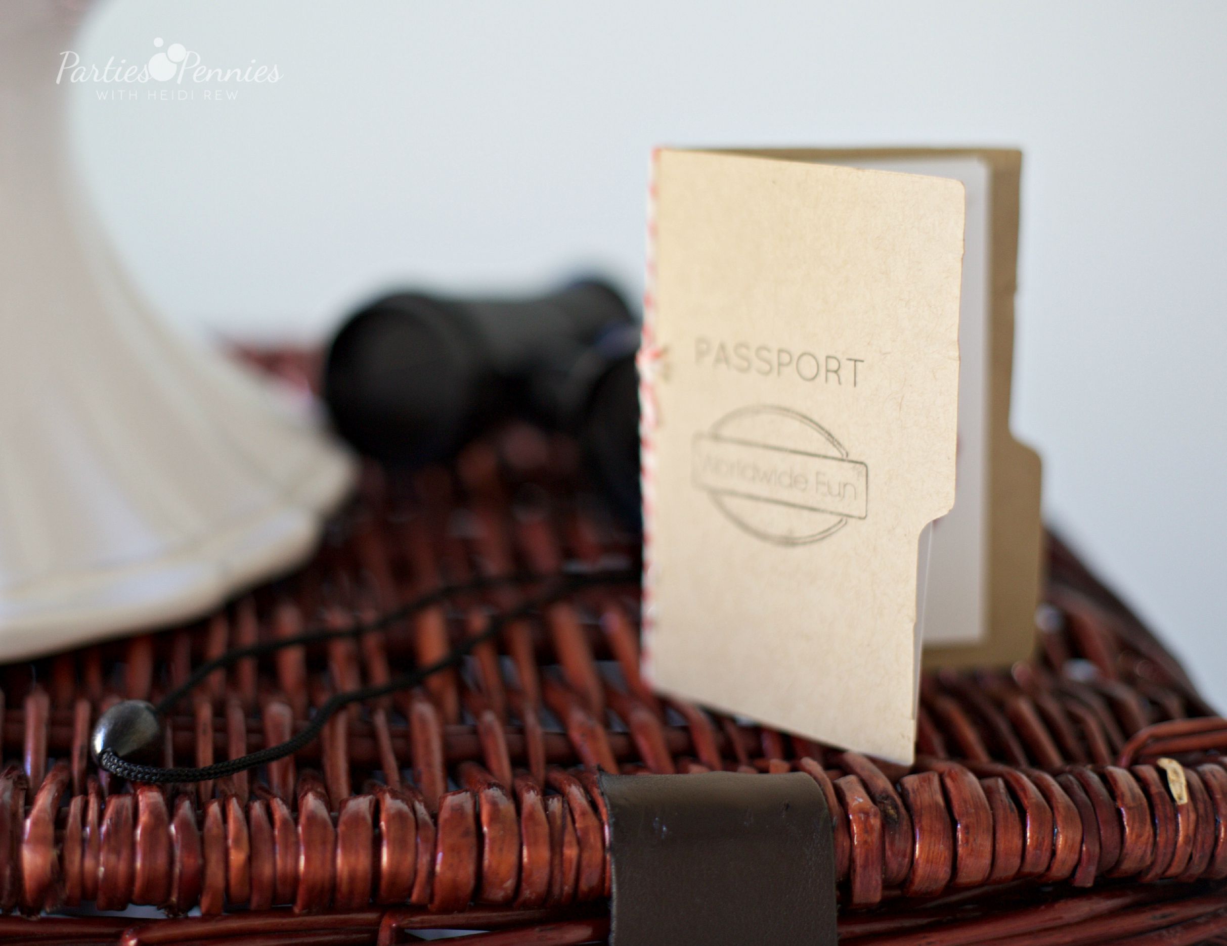 Passport Party | Travel Themed Party |Invitation & Passport Book |  PartiesforPennies.com | #Sizzix #videotutorial #travel