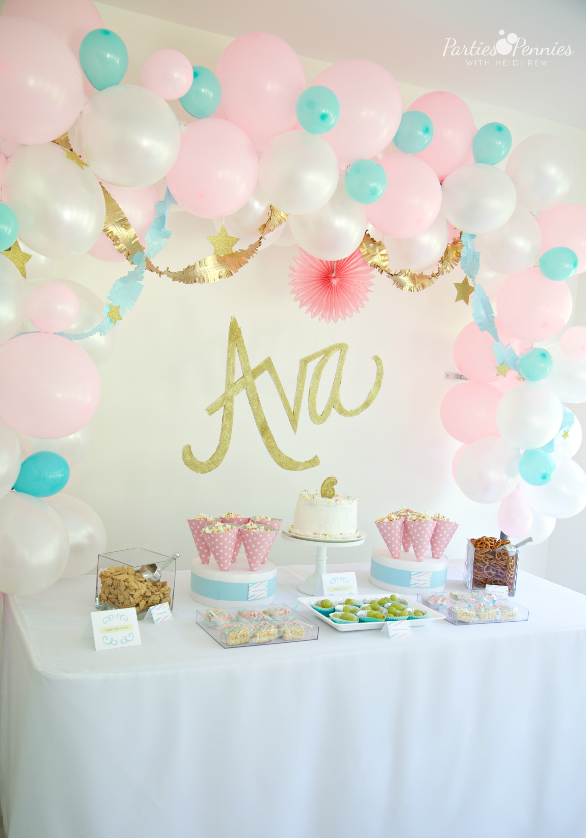 PONY PARTY - DIY Balloon Arch | PartiesforPennies.com | My Little Pony | Pinkie Pie | Girl Birthday Party 