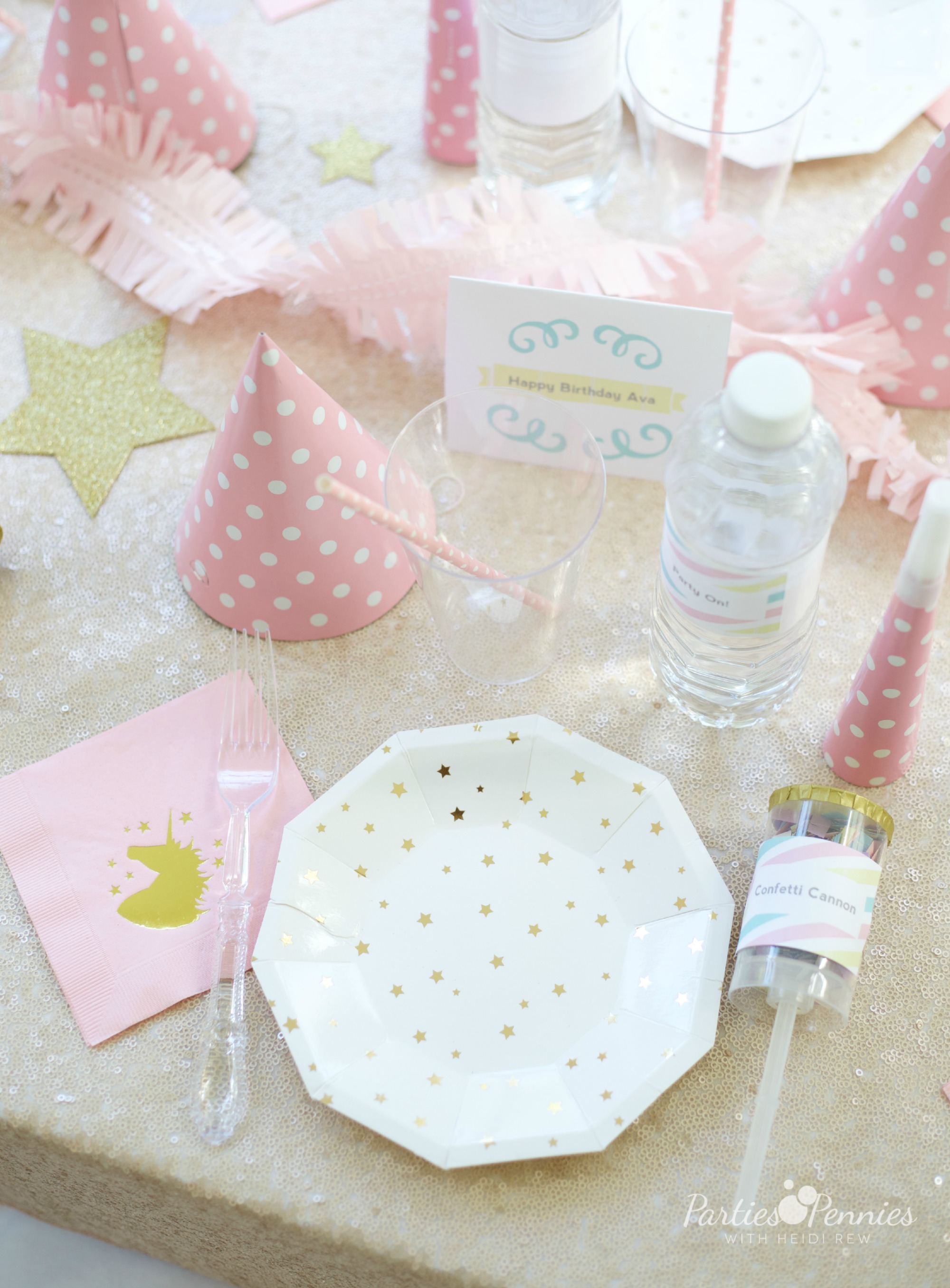 PONY PARTY - Placesetting | PartiesforPennies.com | My Little Pony | Pinkie Pie | Girl Birthday Party 