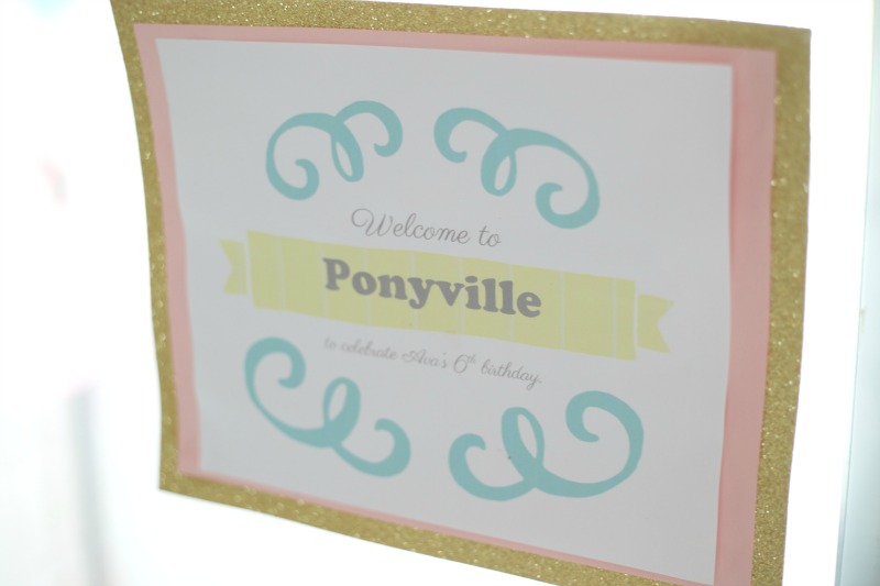 PONY PARTY - Ponyville Sign | PartiesforPennies.com | My Little Pony | Pinkie Pie | Girl Birthday Party 