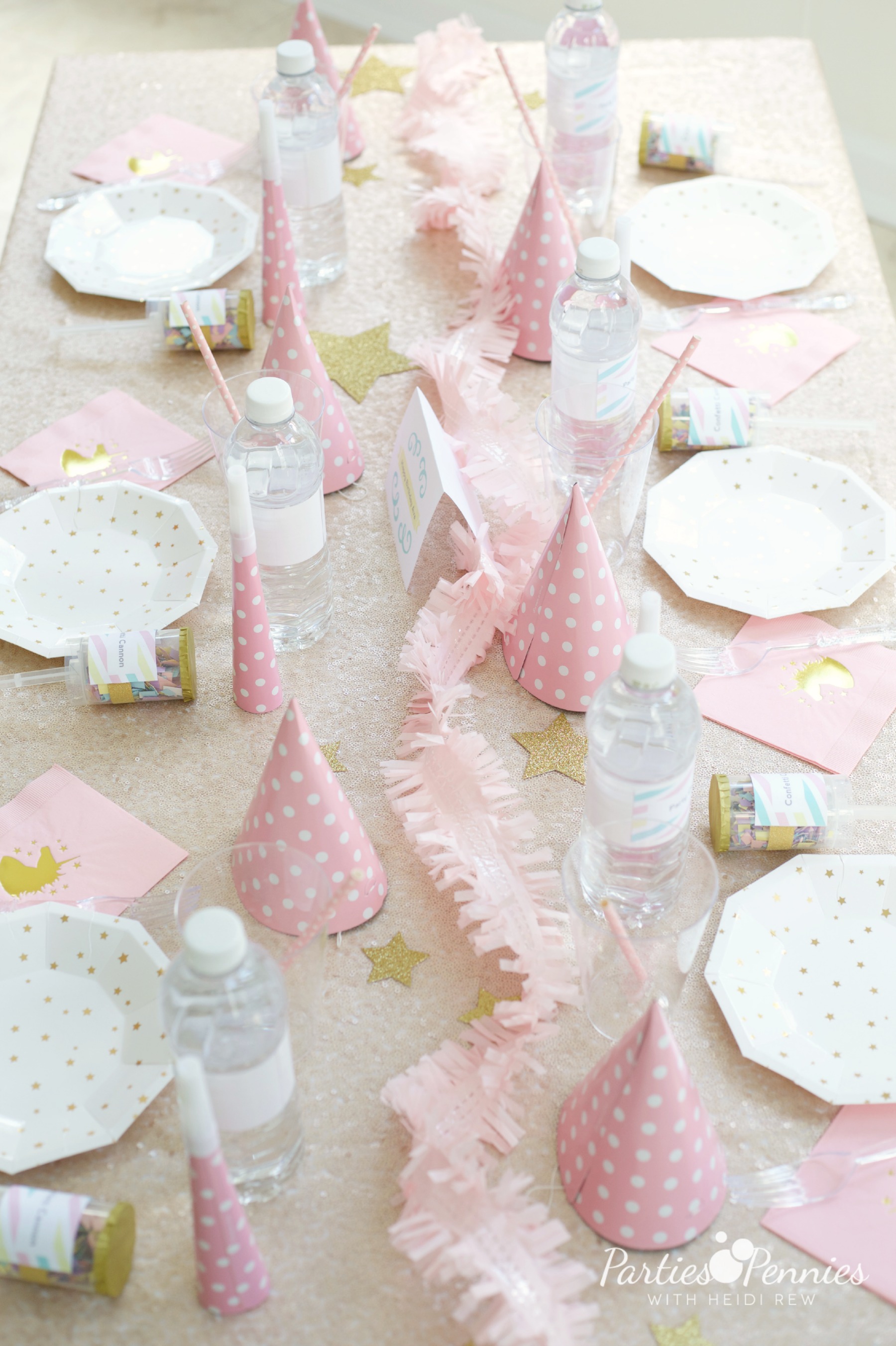 PONY PARTY - Tablescape | PartiesforPennies.com | My Little Pony | Pinkie Pie | Girl Birthday Party 