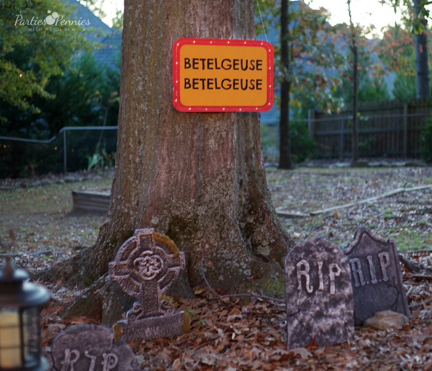 Beetlejuice Halloween Party | PartiesforPennies.com | Betelgeuse Graveyard