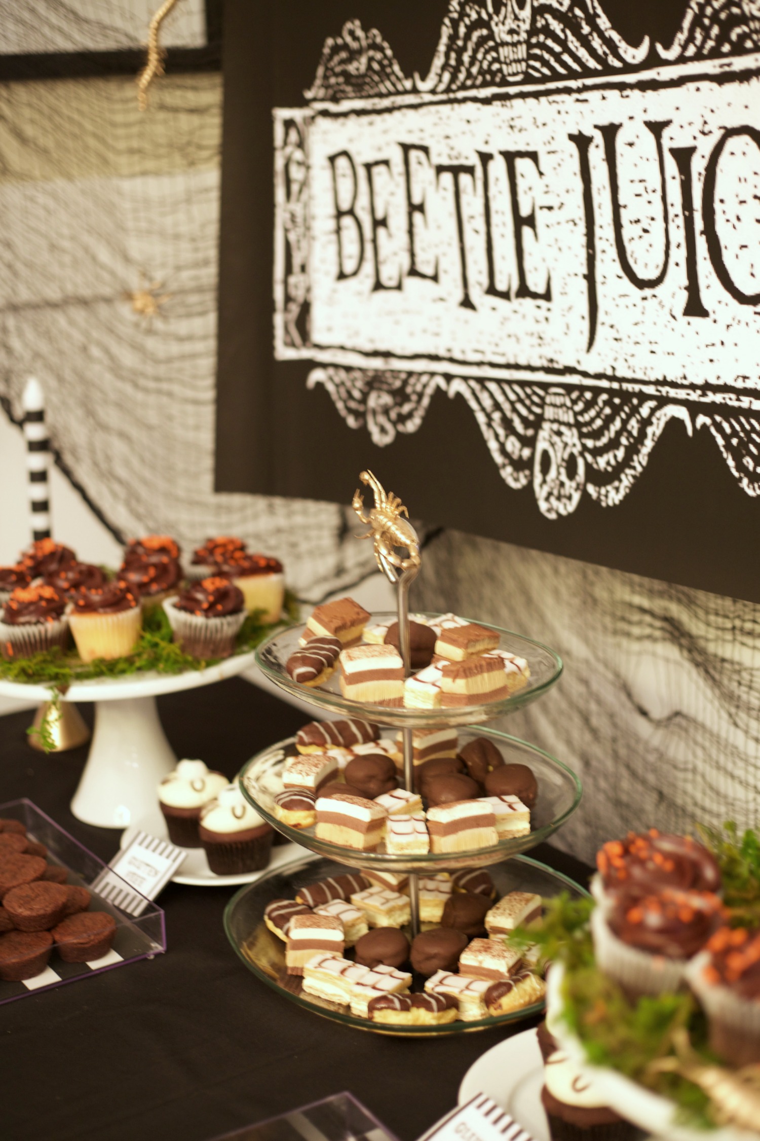  Beetlejuice Halloween Party | PartiesforPennies.com |  Dessert Table