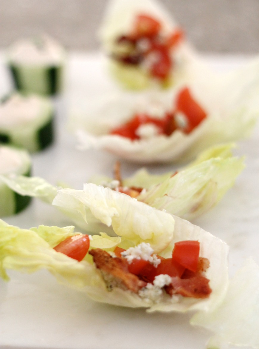 Wedge Salad Cup Appetizers by PartiesforPennies.com | 20 Budget Friendly Appetizer Recipes