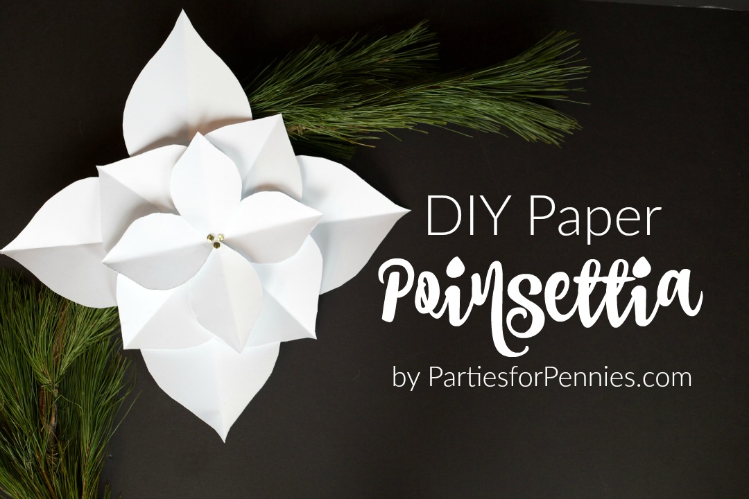 Paper Poinsettia| DIY Present Topper