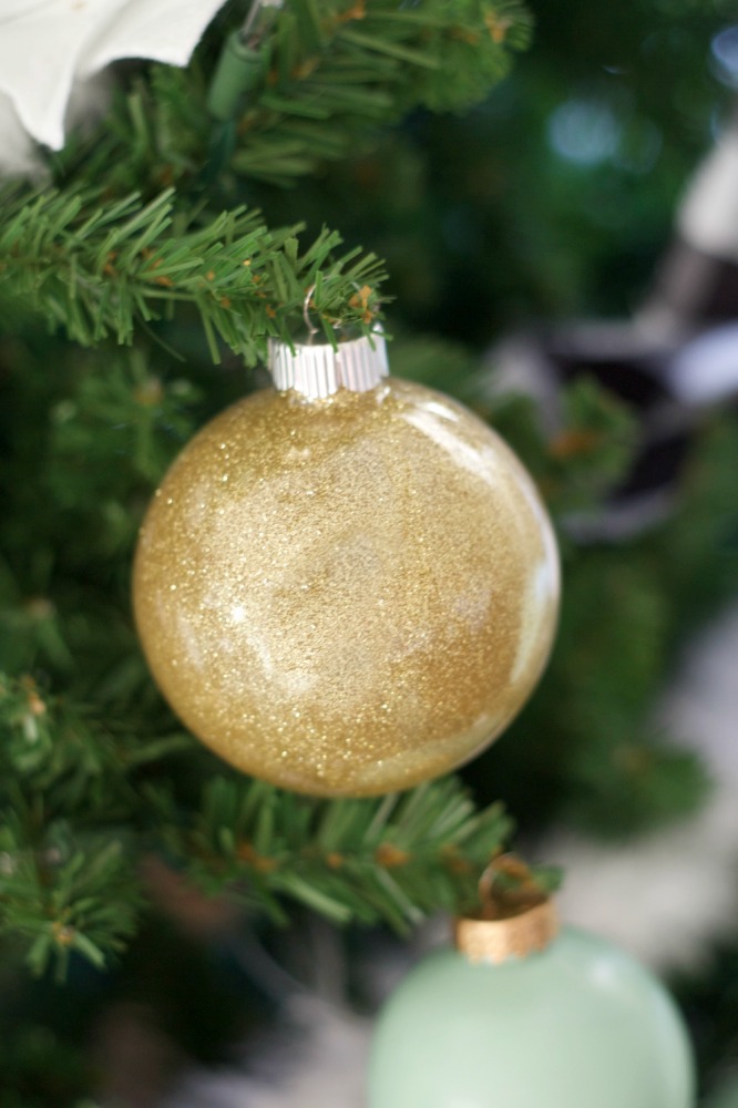 Glitter Ornaments DIY by PartiesforPennies.com