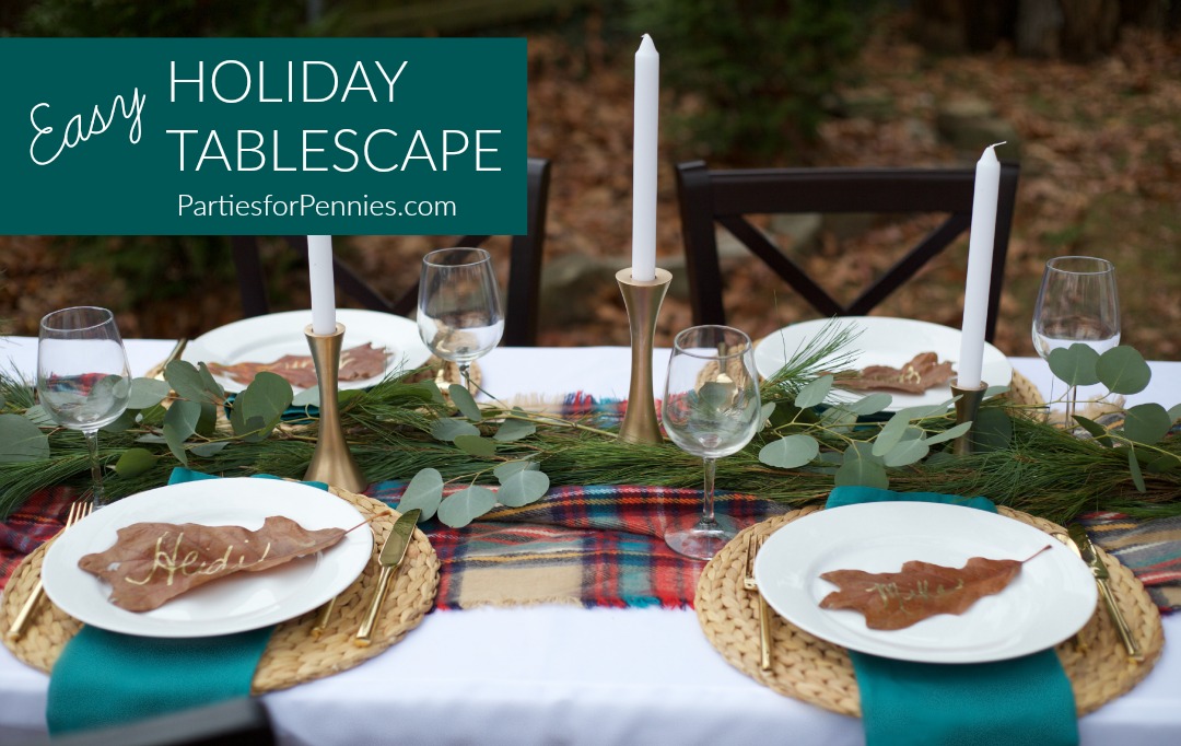 Holiday or Christmas Tablescape How To Video