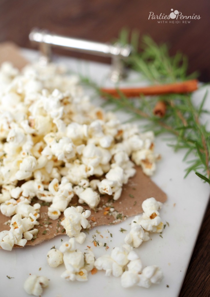 Homemade Popcorn Appetizer by PartiesforPennies.com | 20 Budget-Friendly Appetizer Recipes