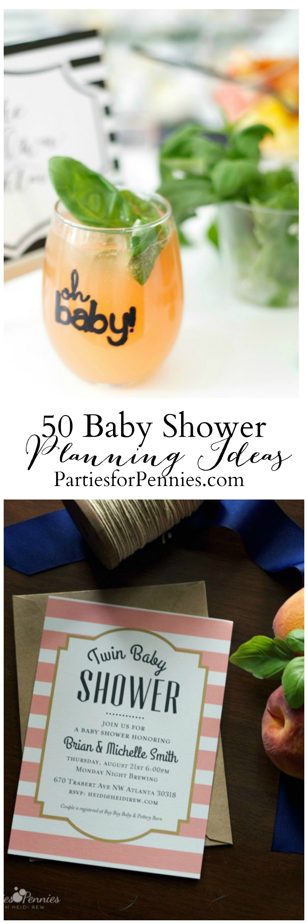50 Ideas for Planning a Baby Shower | PartiesforPennies.com