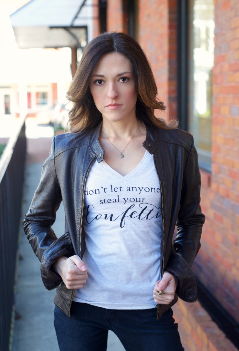 Don't Let Anyone Steal Your Confetti Tee Shirt by PartiesforPennies.com