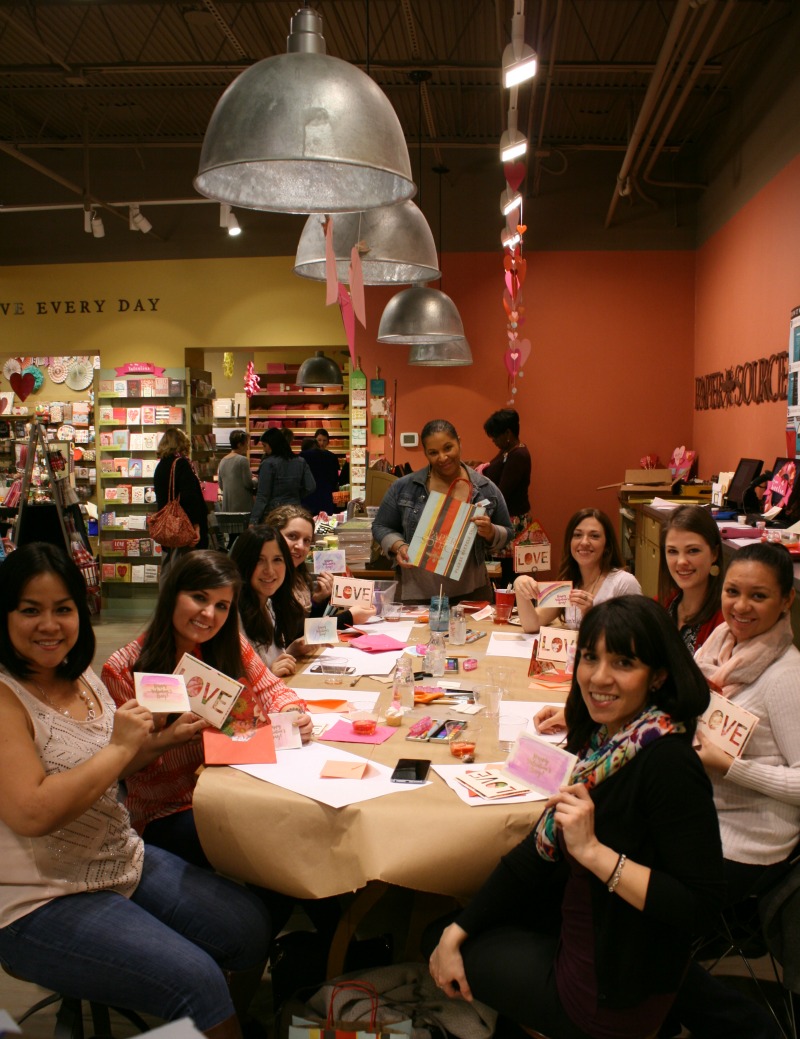 Valentines Day Card Making Night with the Shops Around Lenox and Paper Source| Hosted by PartiesforPennies.com