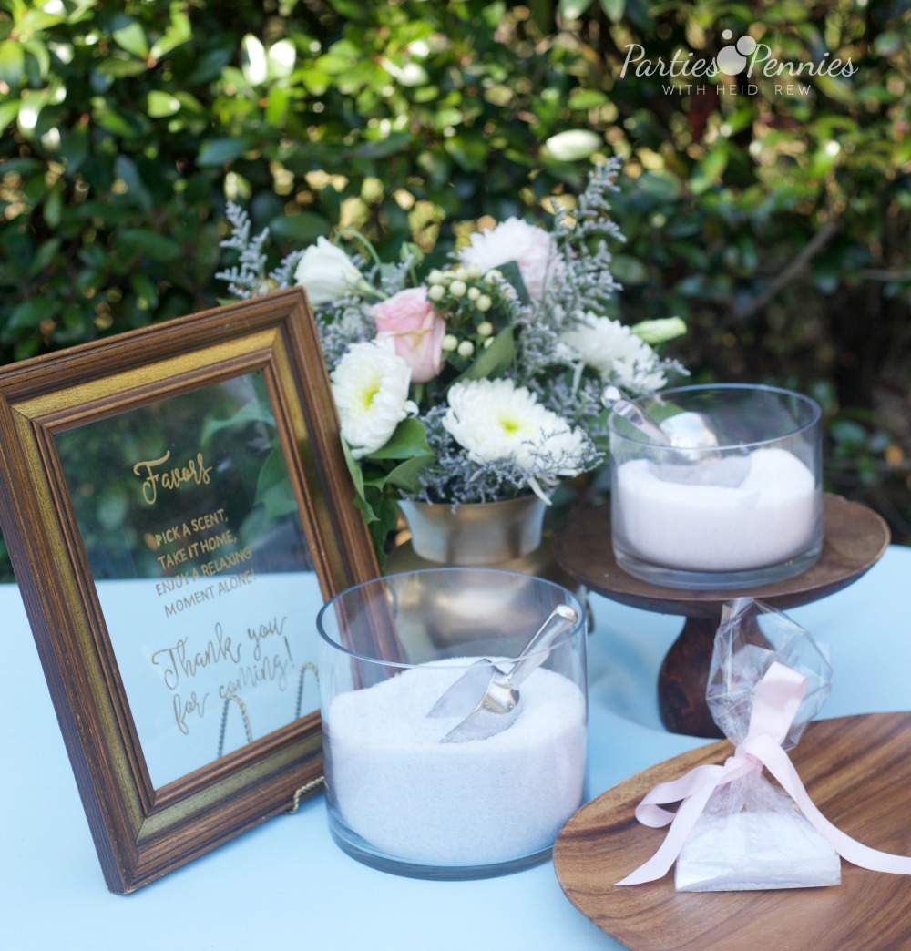 How to Plan a Wedding for under $5,000 | PartiesforPennies.com | Bath Salt Favors, Budget-Friendly Favors, Wedding Favors Under $1, DIY Bath Salts