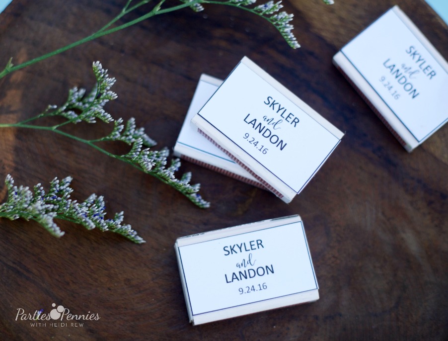 How to Plan a Wedding for under $5,000 | PartiesforPennies.com | DIY Matchbox Favors, Matchbox Favor Personalized Printable, Budget Friendly Favor, Cheap Favor, Favor for Less than A Dollar