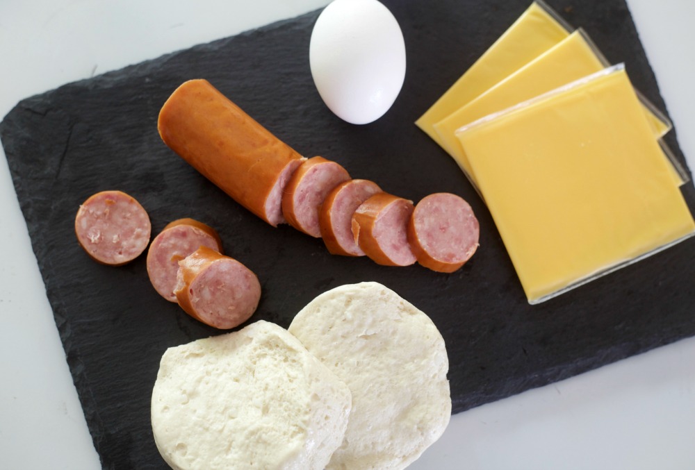 Mini Sausage Egg Cheese Biscuit Appetizer Recipe | PartiesforPennies.com | Ingredients
