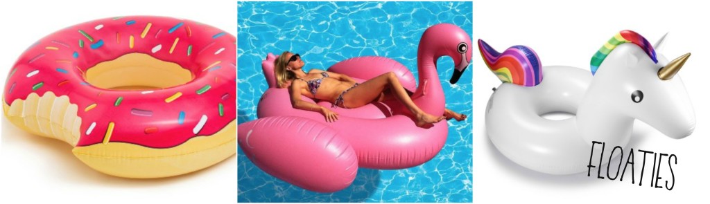 2016 Summer Must Have Entertaining Accessories by PartiesforPennies.com | Floaties, Doughnut Float, Flamingo Float, Unicorn Float