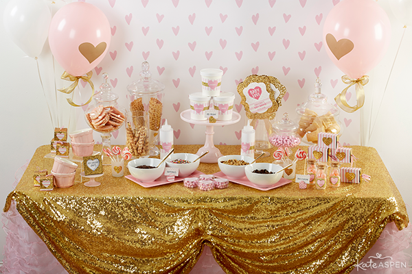 pink gold baby shower