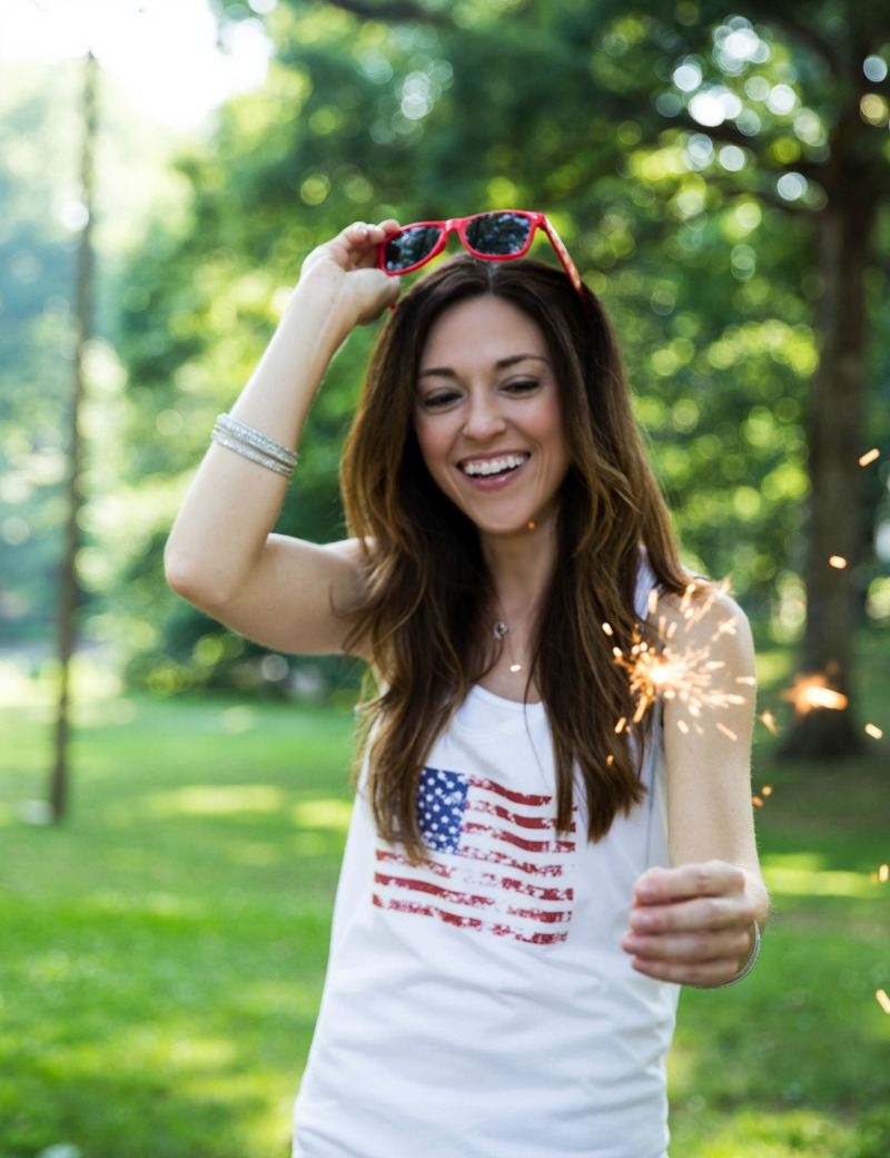 DIY 4th of July Tanks by PartiesforPennies.com | Download, Patriotic, Tees, Flag, Merica Tank, American Flag Peace Sign, American Flag, Sparklers