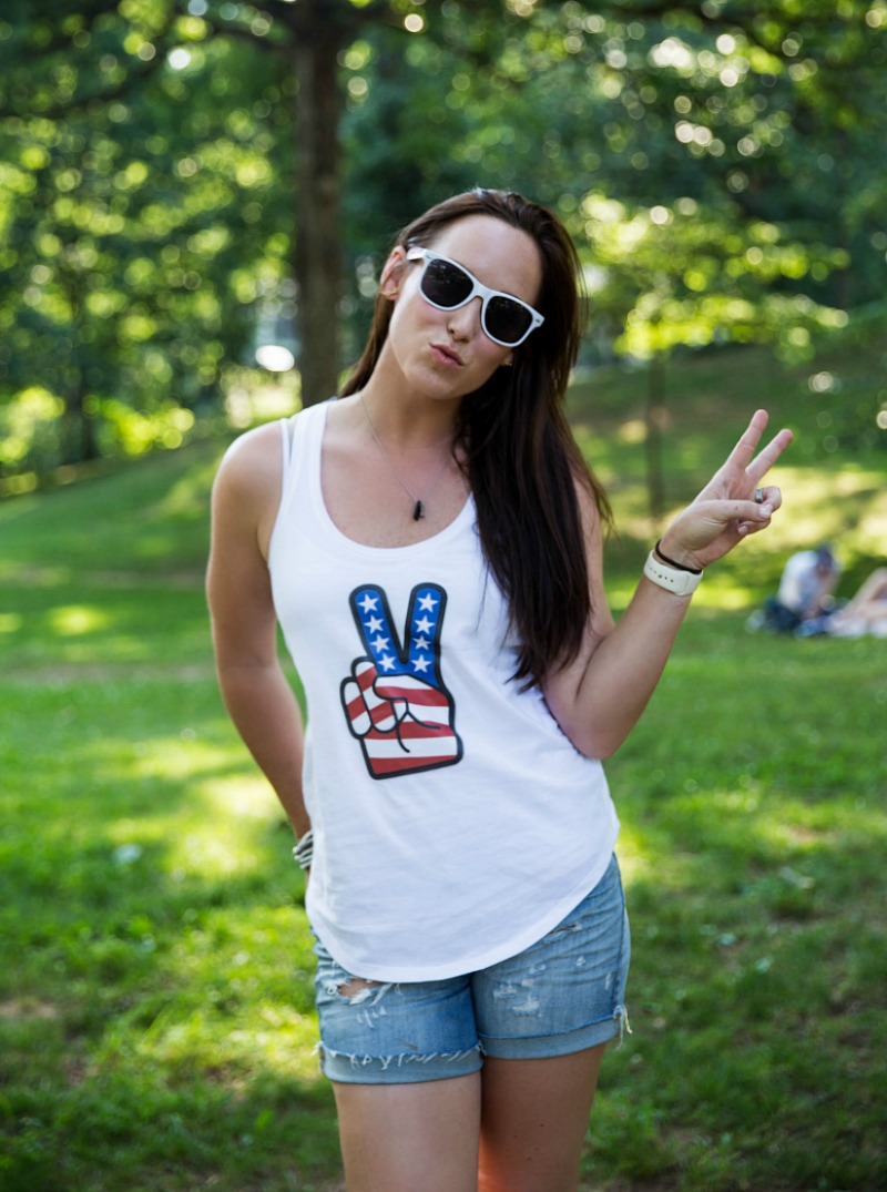 DIY 4th of July Tanks by PartiesforPennies.com | Download, Patriotic, Tees, Flag, Peace Sign, American Flag Peace Sign, 