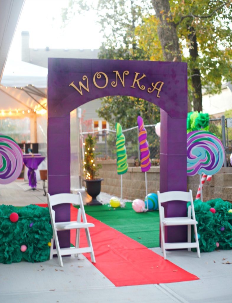 Willy Wonka Halloween Party by PartiesforPennies.com | Wonka Gate, Candy, Candy Lane, Themed Party, Candy Theme